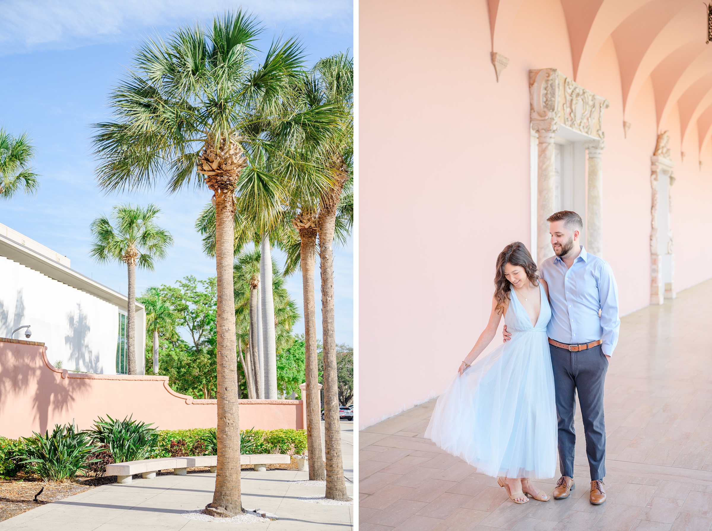 Engagement session at The Ringling Museum of Art in Sarasota, Florida photographed by Wedding Photographer Cait Kramer