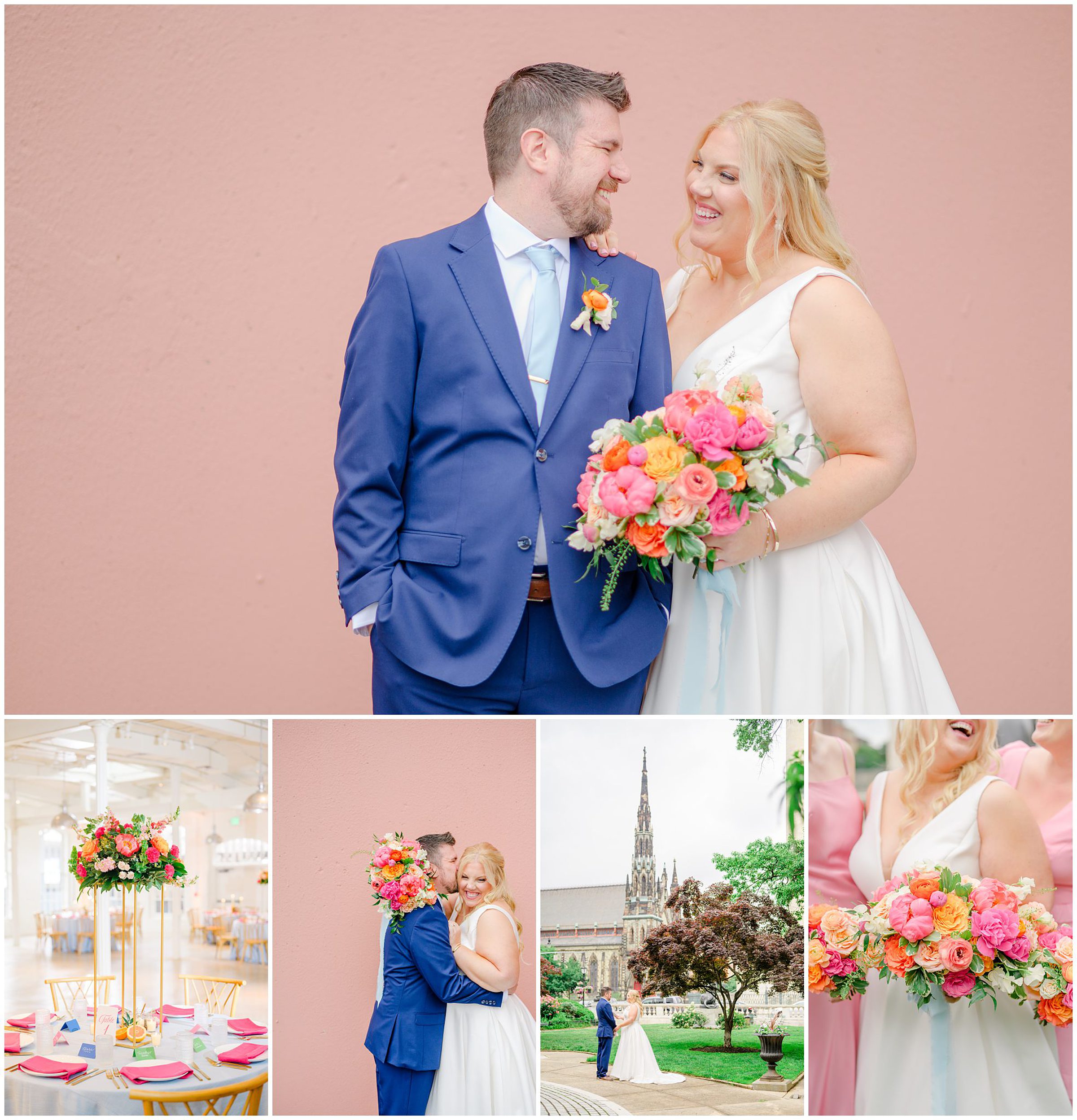 Vibrant Spring wedding day at The Loom Baltimore in Maryland photographed by Baltimore Wedding Photographer Cait Kramer Photography