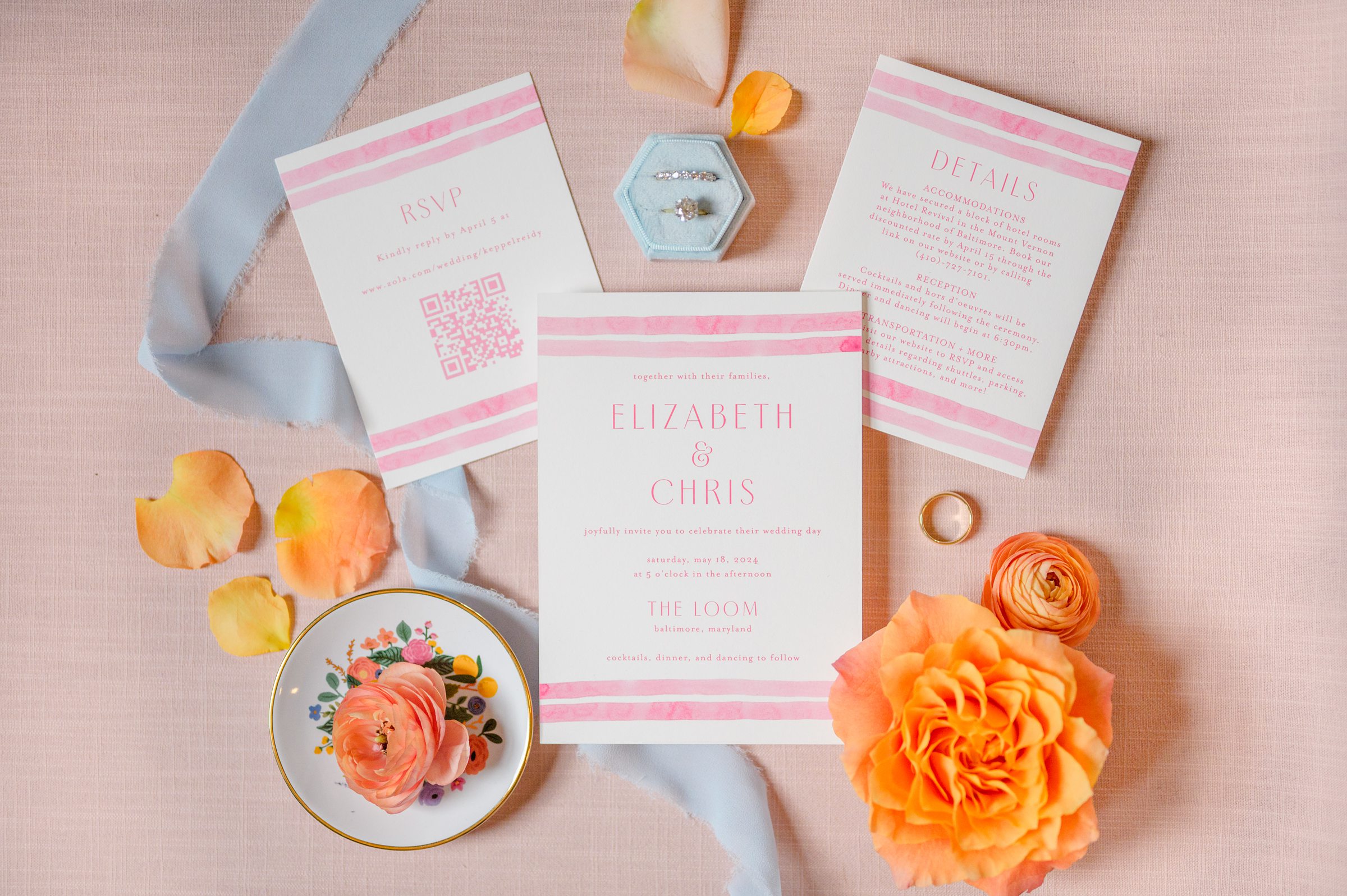 Vibrant Spring wedding day at The Loom Baltimore in Maryland photographed by Baltimore Wedding Photographer Cait Kramer Photography
