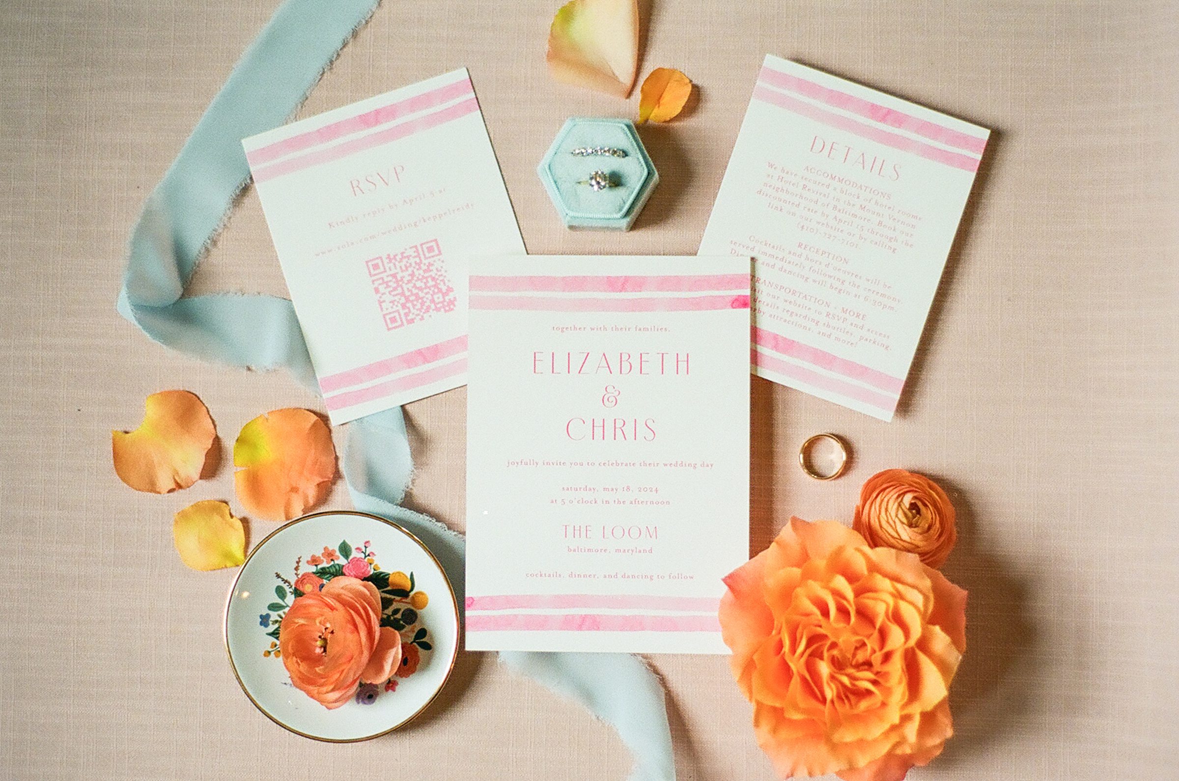 Vibrant Spring wedding day at The Loom Baltimore in Maryland photographed by Baltimore Wedding Photographer Cait Kramer Photography