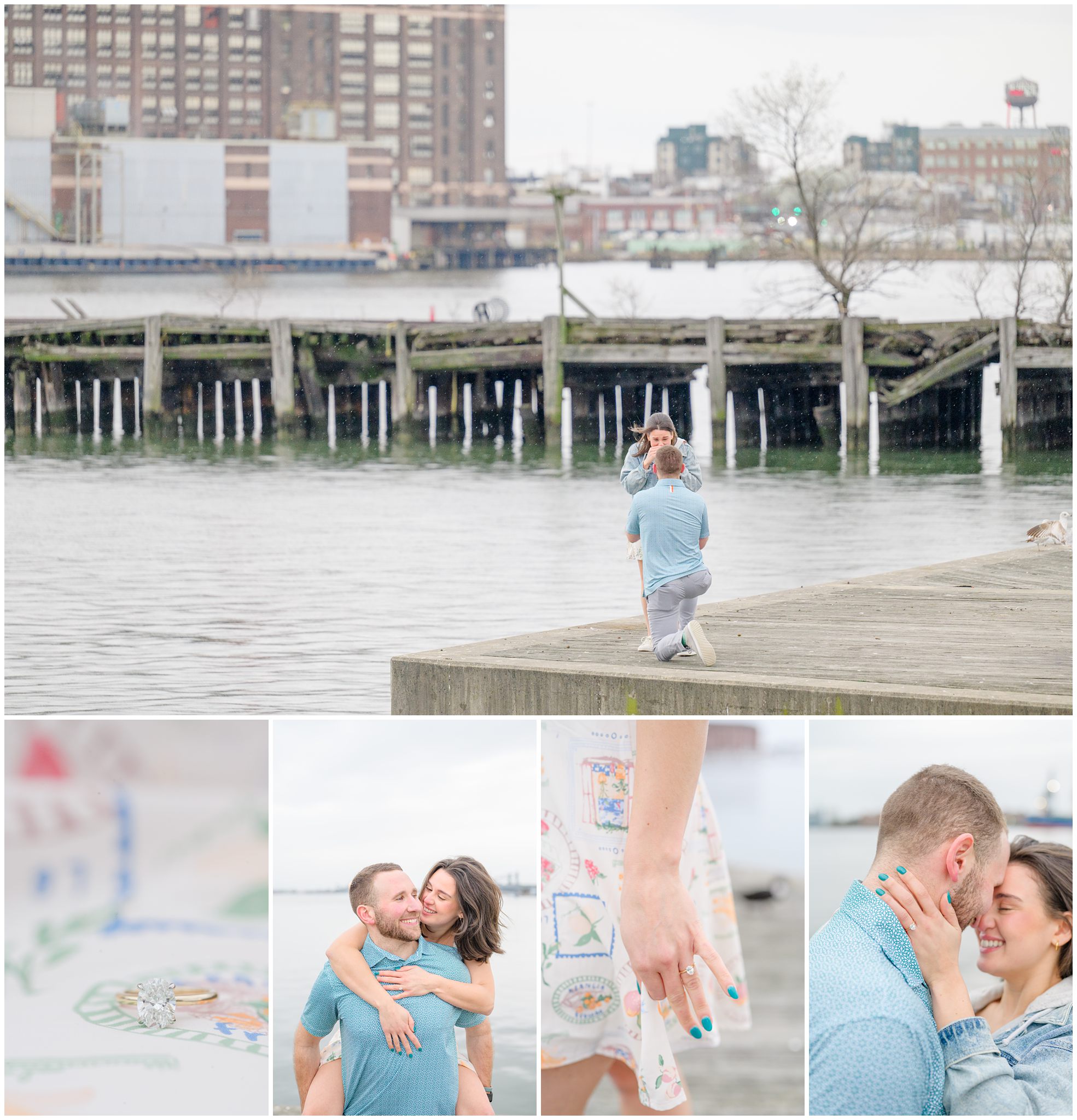 Pat and Nicole’s surprise proposal in Fells Point photographed by Maryland Wedding Photographer Cait Kramer.