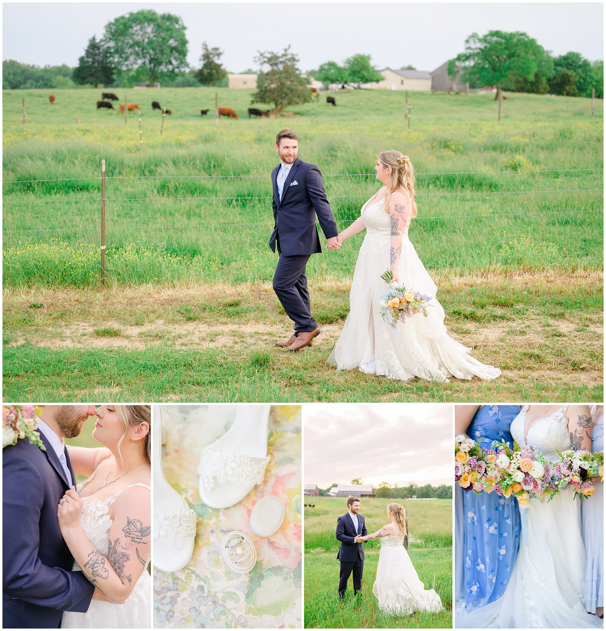 Pastel private estate wedding in Southern Maryland photographed by Baltimore Wedding Photographer Cait Kramer.