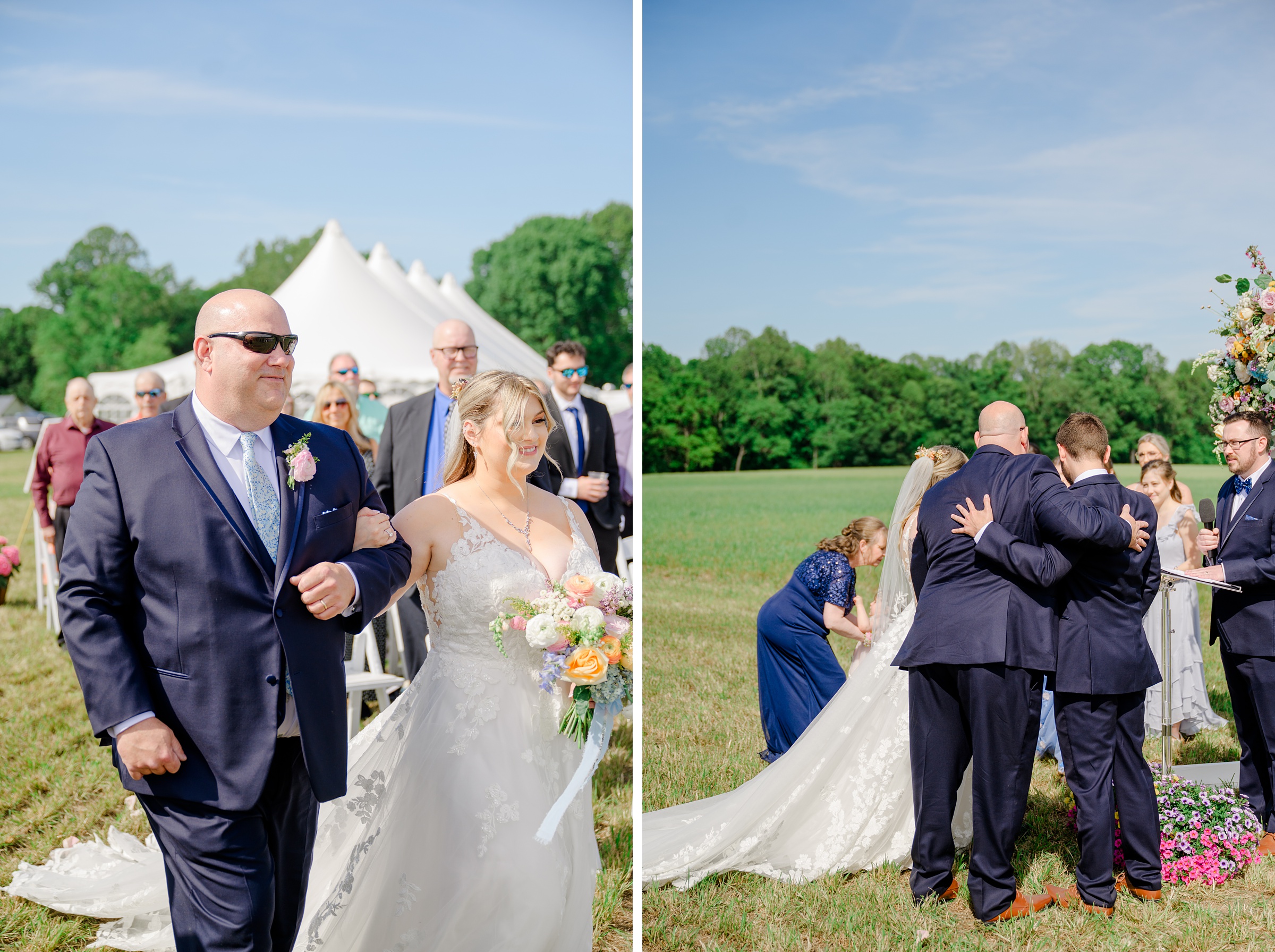 Pastel private estate wedding in Southern Maryland photographed by Baltimore Wedding Photographer Cait Kramer.