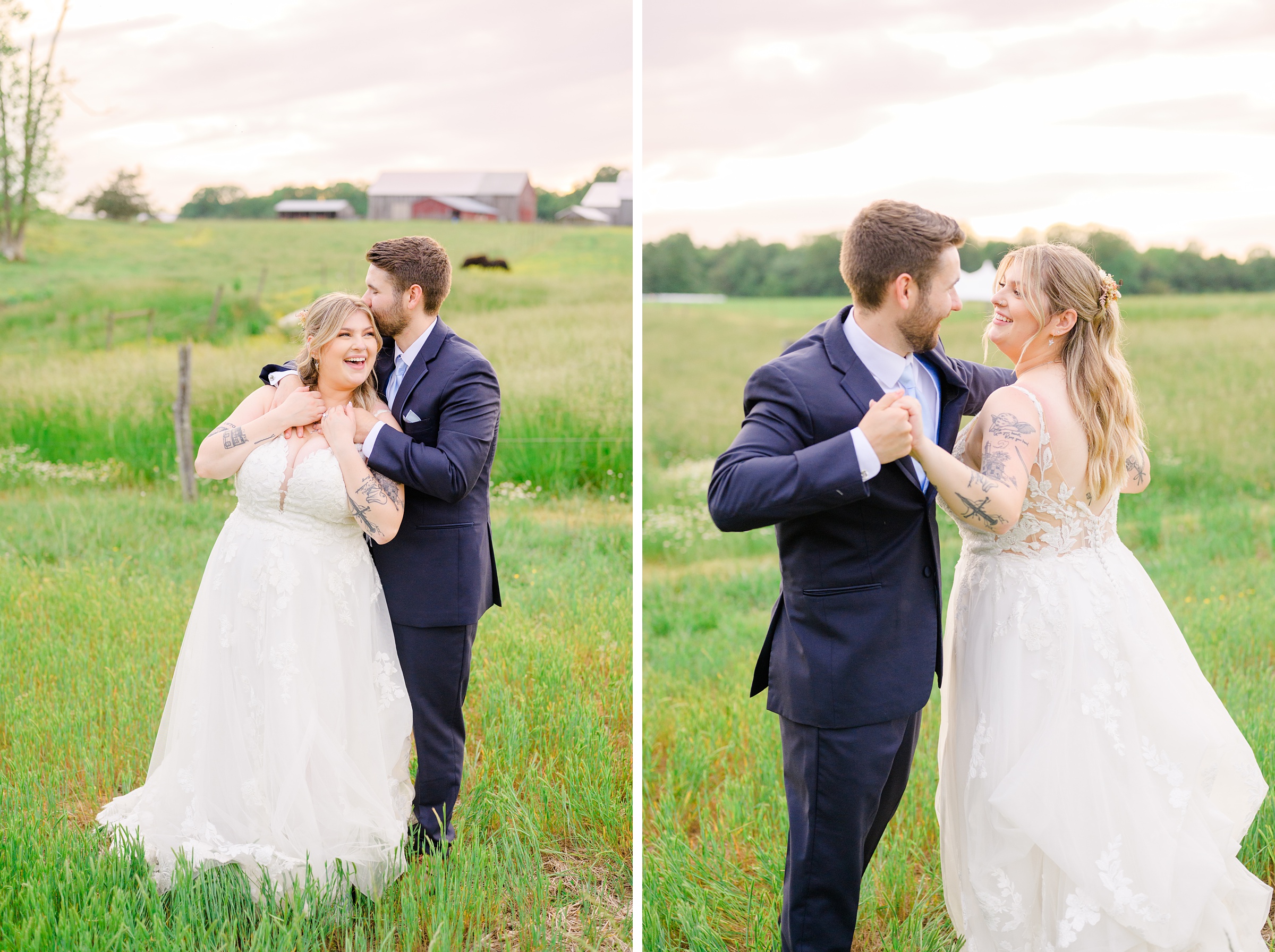 Pastel private estate wedding in Southern Maryland photographed by Baltimore Wedding Photographer Cait Kramer.