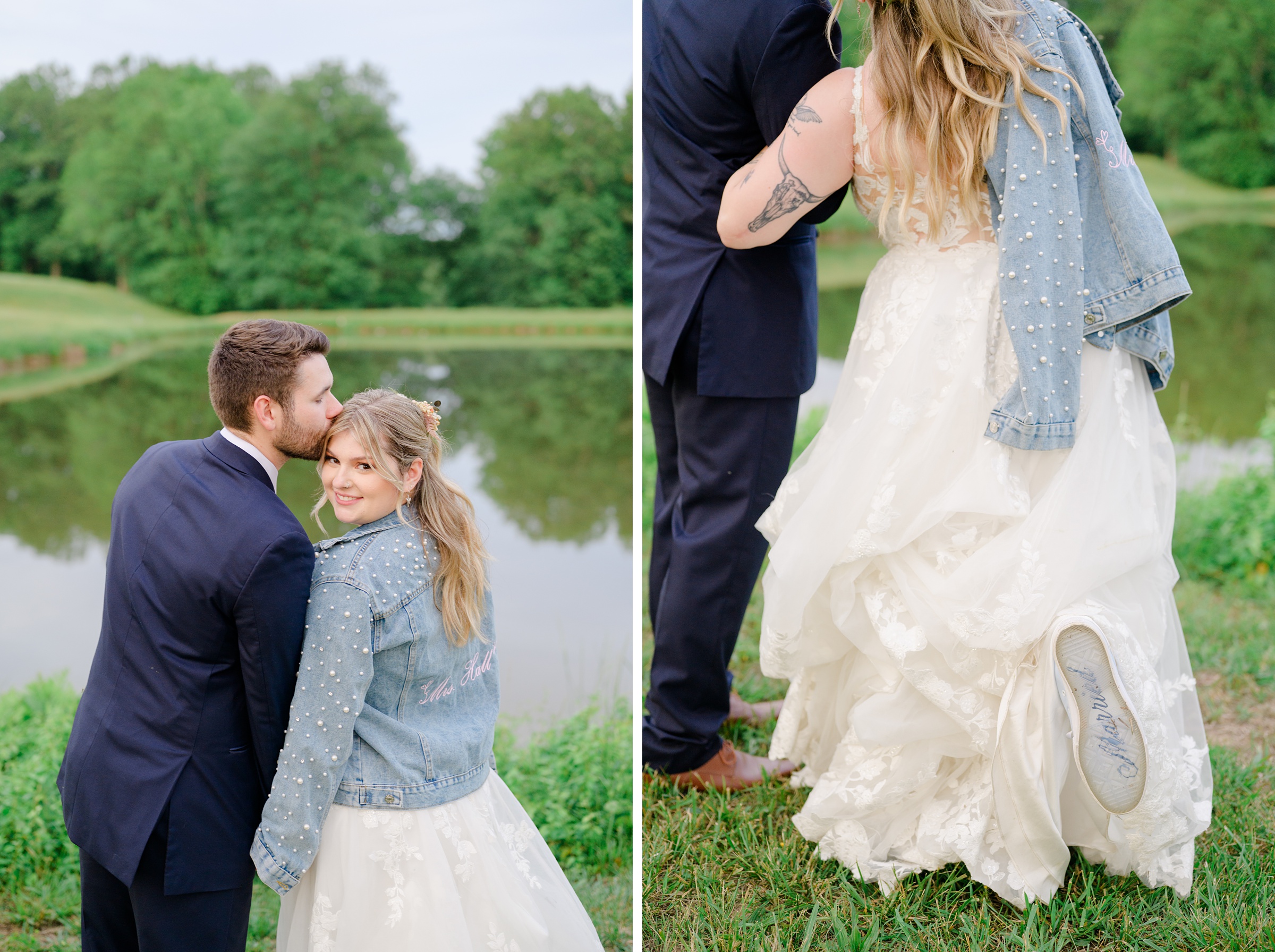 Pastel private estate wedding in Southern Maryland photographed by Baltimore Wedding Photographer Cait Kramer.