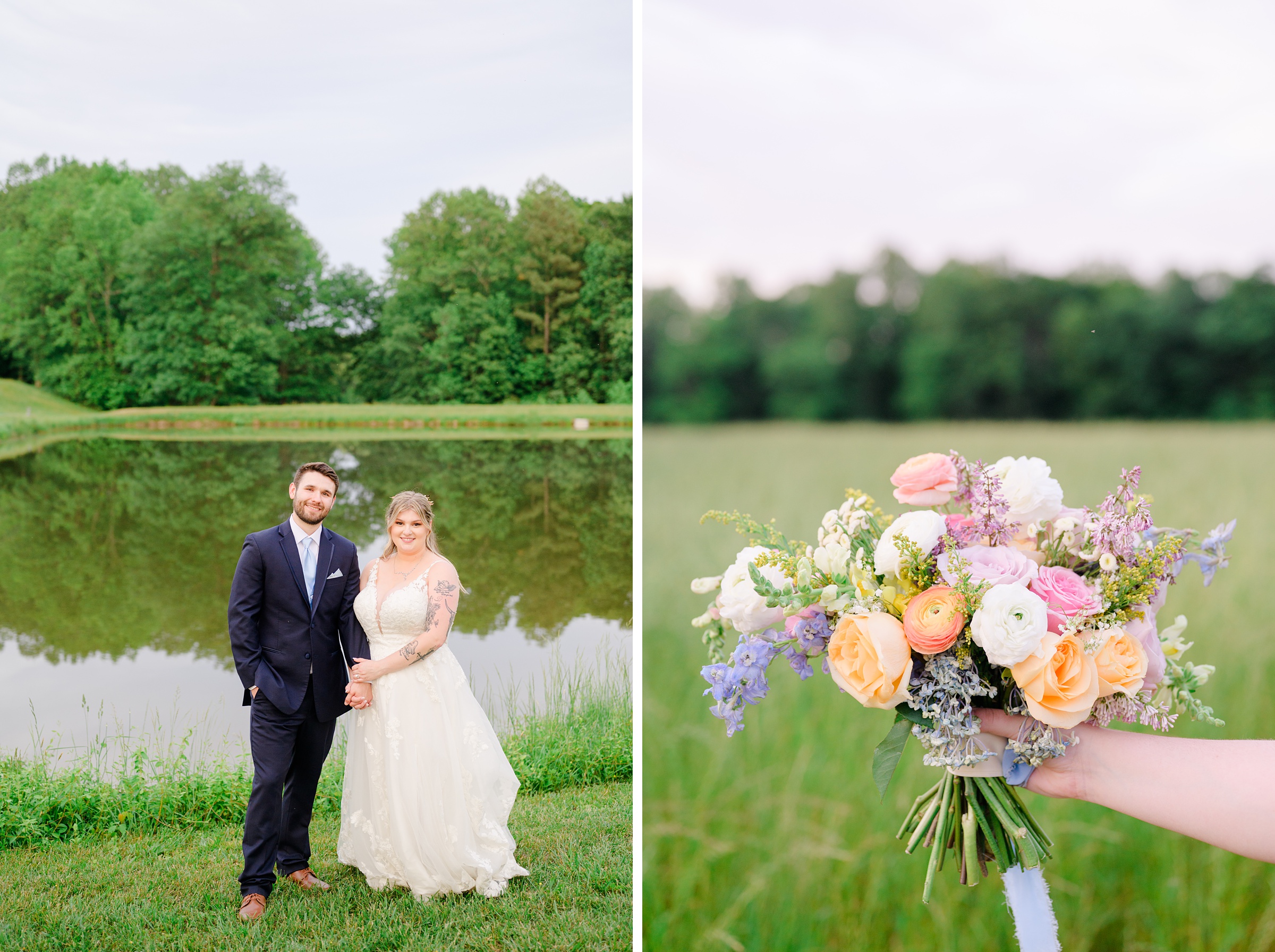 Pastel private estate wedding in Southern Maryland photographed by Baltimore Wedding Photographer Cait Kramer.
