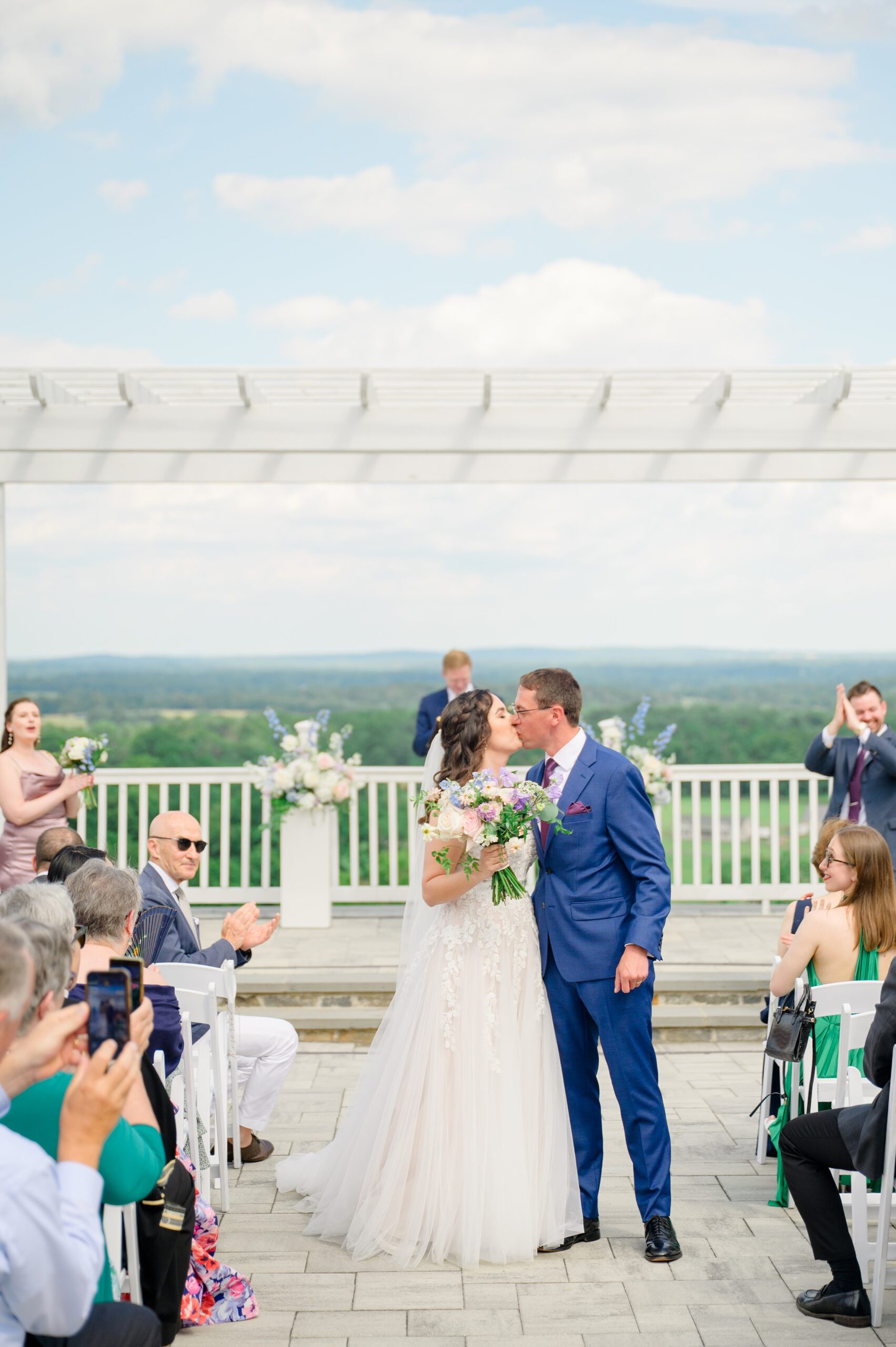 Wedding Ceremony at The View at Bluemont photographed by Baltimore Wedding Photographer Cait Kramer.