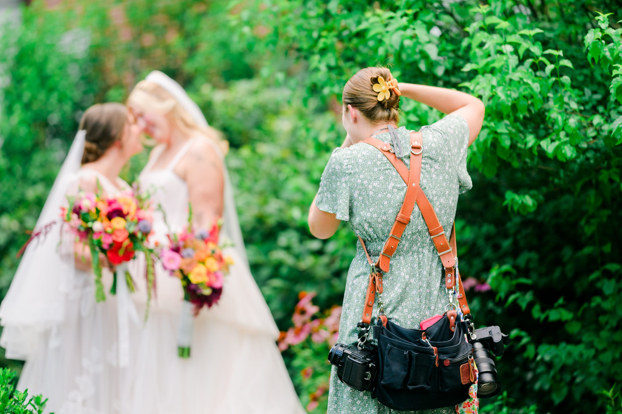 Kara and Kendall's vibrant summer wedding at the Woodend Nature Sanctuary photographed by Baltimore Wedding Photographer Cait Kramer.